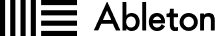 Black Ableton logo consisting of four vertical bars and four horizontal bars, representing the digital audio workstation brand.